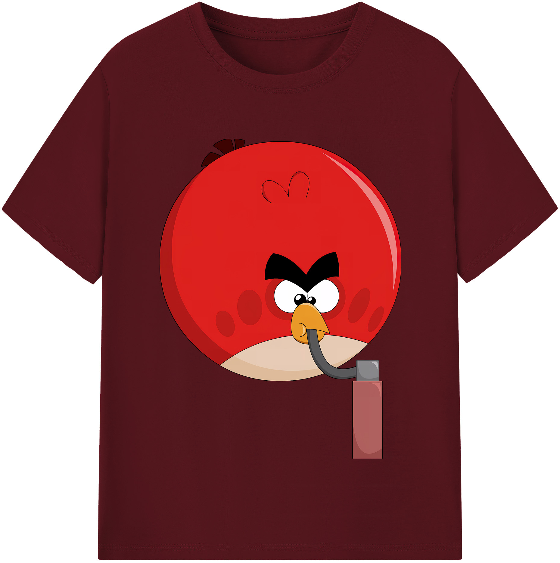 （画像用） Angry Birds アングリーバード 綿100％半袖Tシャツ（フロントプリント）